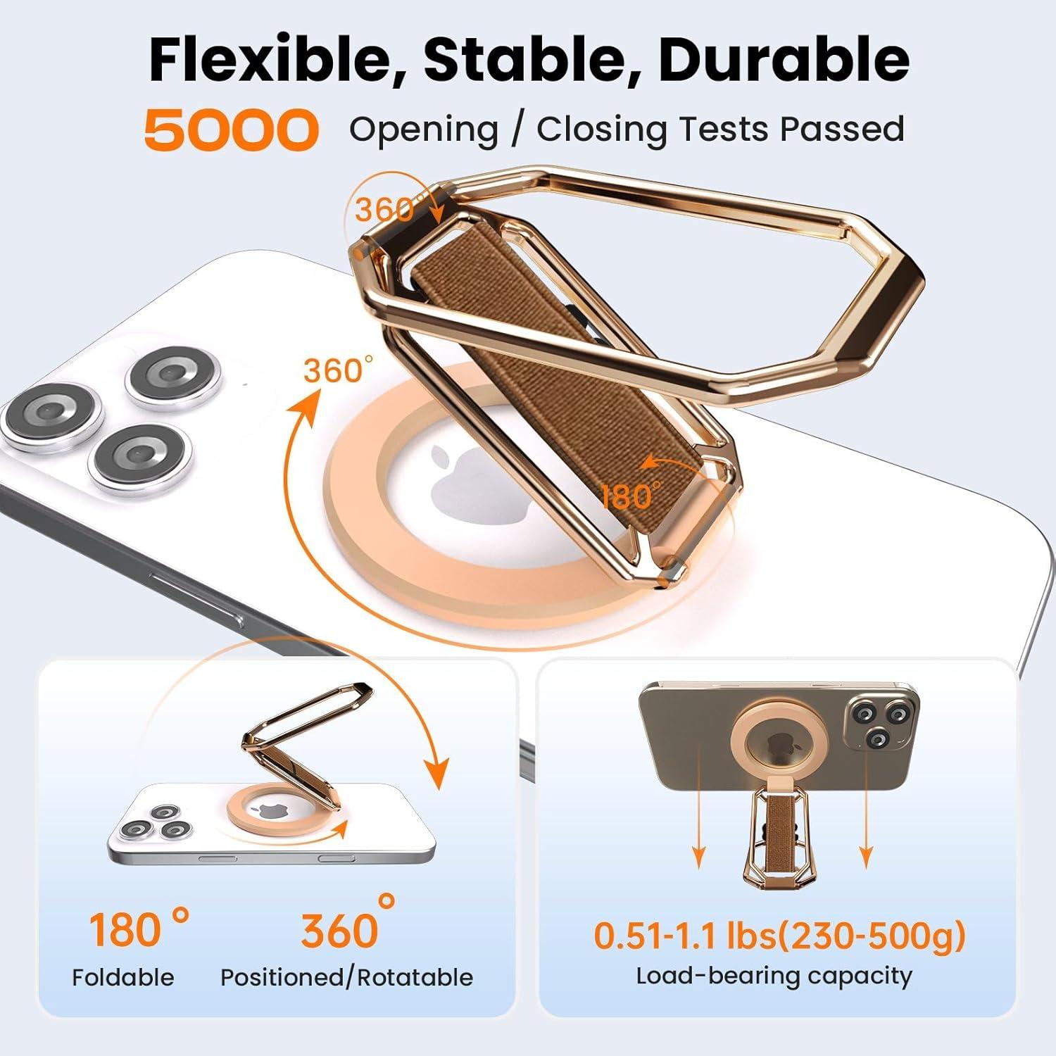 Soporte Magnético 4-en-1 HYCZAAE Oro Rosa para iPhone