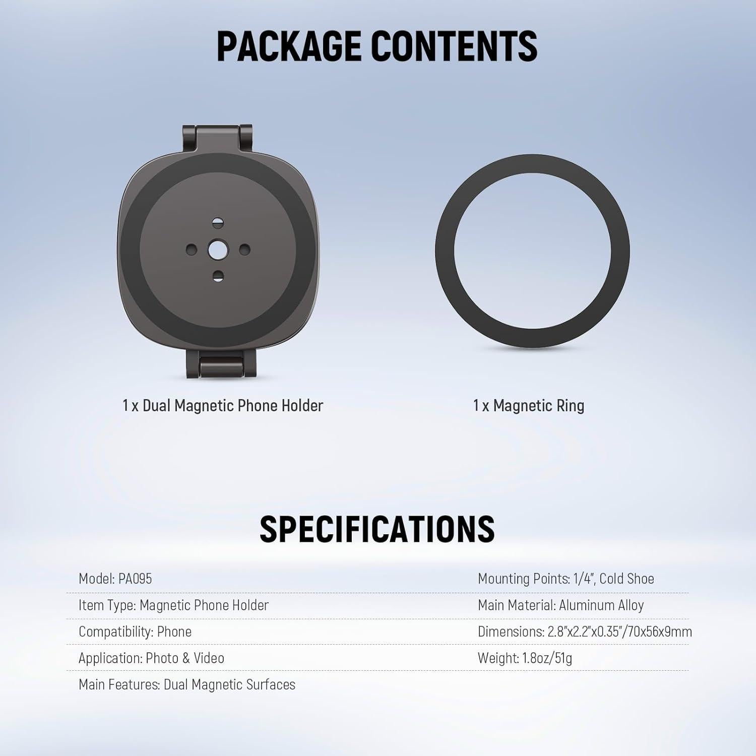 Soporte Magnético Doble para Smartphone NEEWER PA095