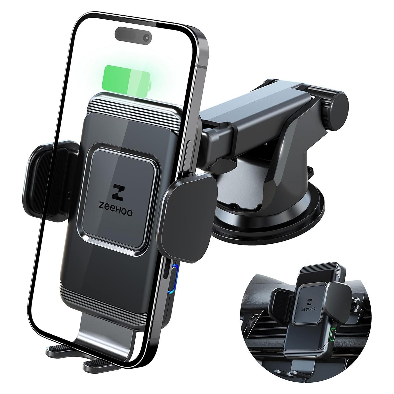 Cargador Inalámbrico para Auto ZeeHoo 15W con Soporte Ajustable