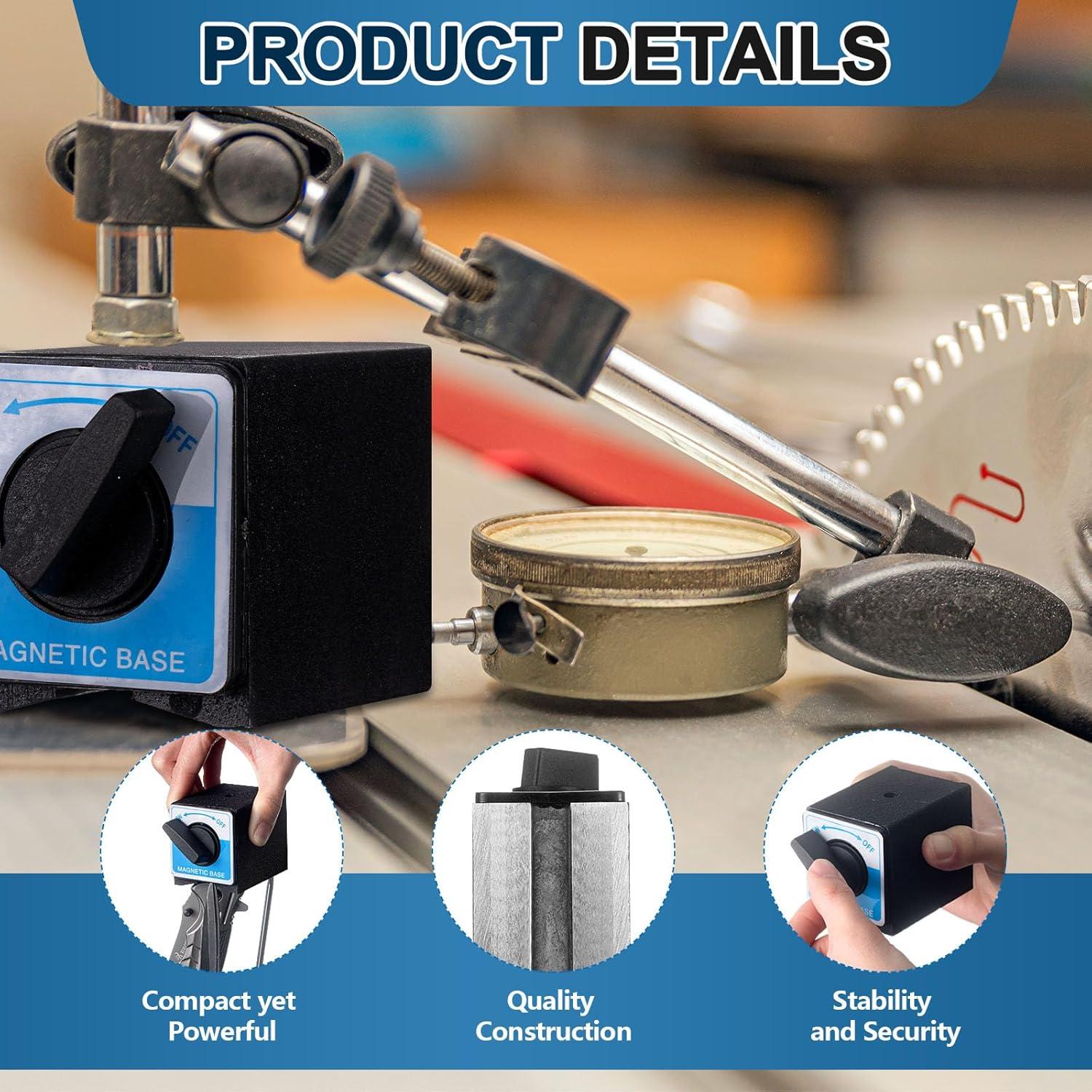 Soporte Magnético Reallnaive 2 Pcs 80 kg Interruptor On/Off