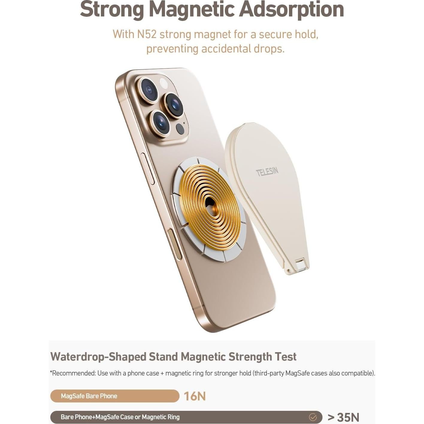 Soporte Magnético para Teléfono TELESIN 4-en-1 Plegable 300°
