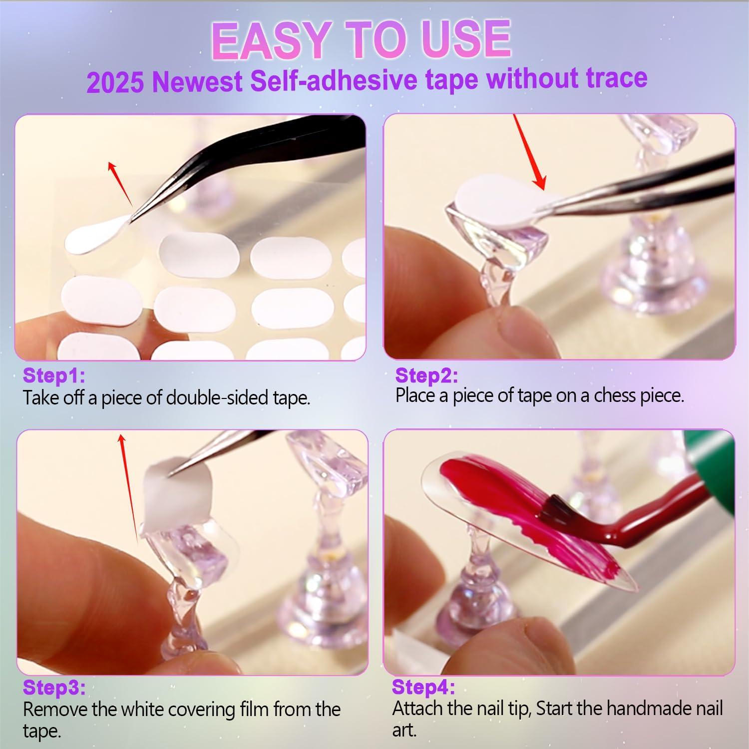 Soporte de Uñas Postizas Haozher con Base Magnética y Flor