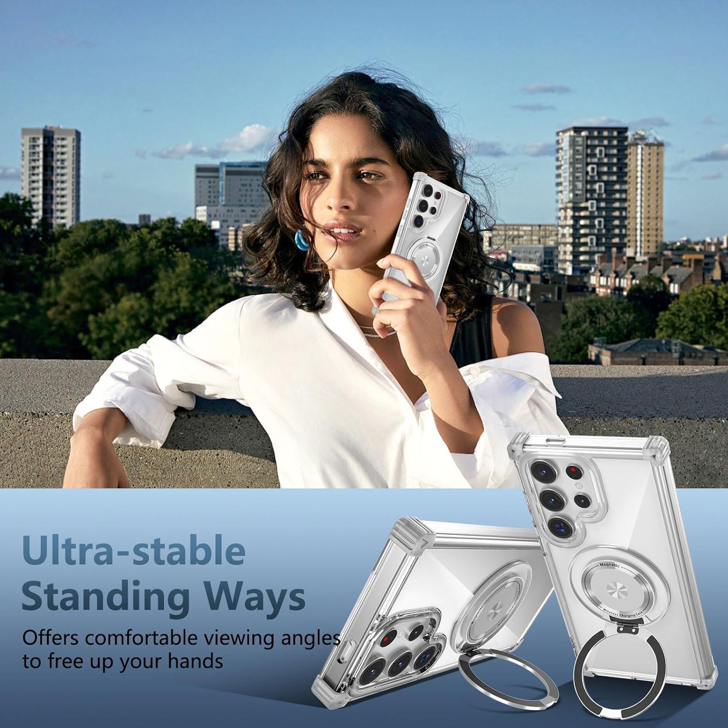 Funda Samsung Galaxy S23 Ultra con Soporte Magnético 360 Claro