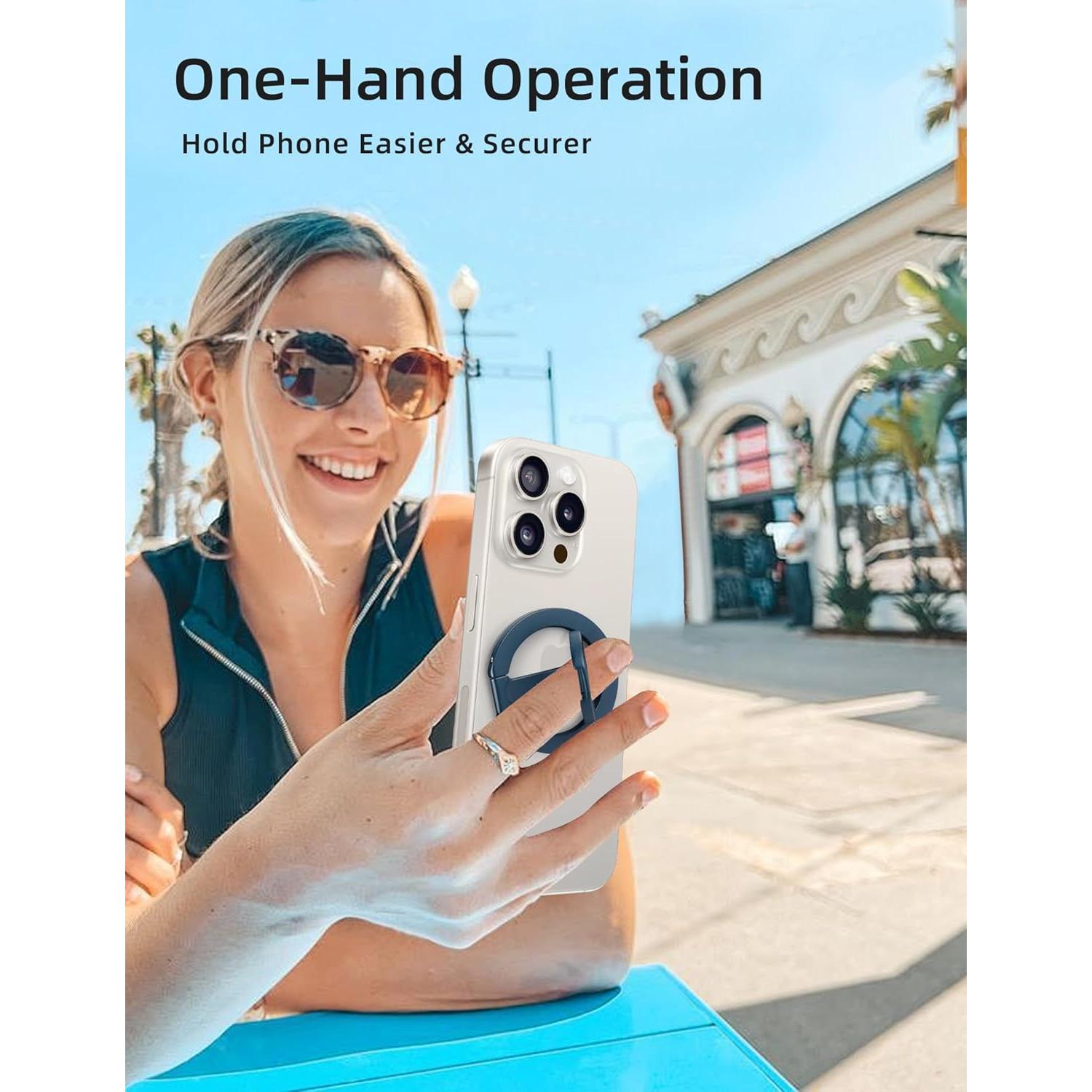 Soporte Magnético Plegable para Teléfono Móvil Mechrig Azul