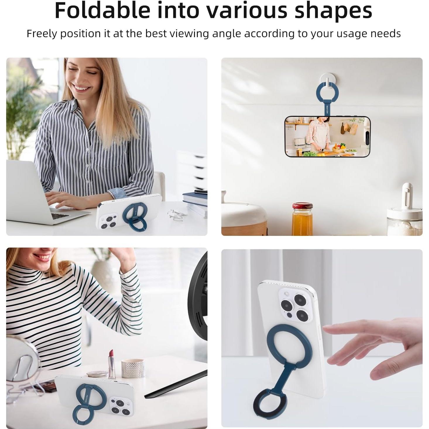 Soporte Magnético Plegable para Teléfono Móvil Mechrig Azul