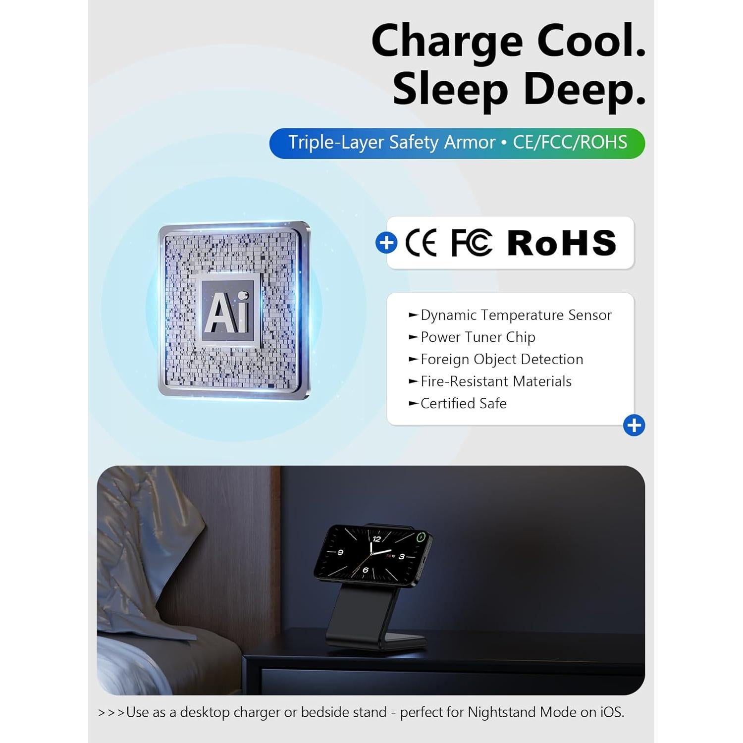 Cargador Inalámbrico Magnético MagSafe YFZN para iPhone 12-16 - Negro