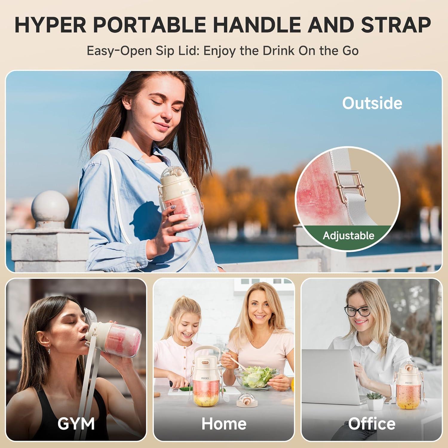 Mezclador Portátil Prasky 800ml Recargable USB Sin BPA