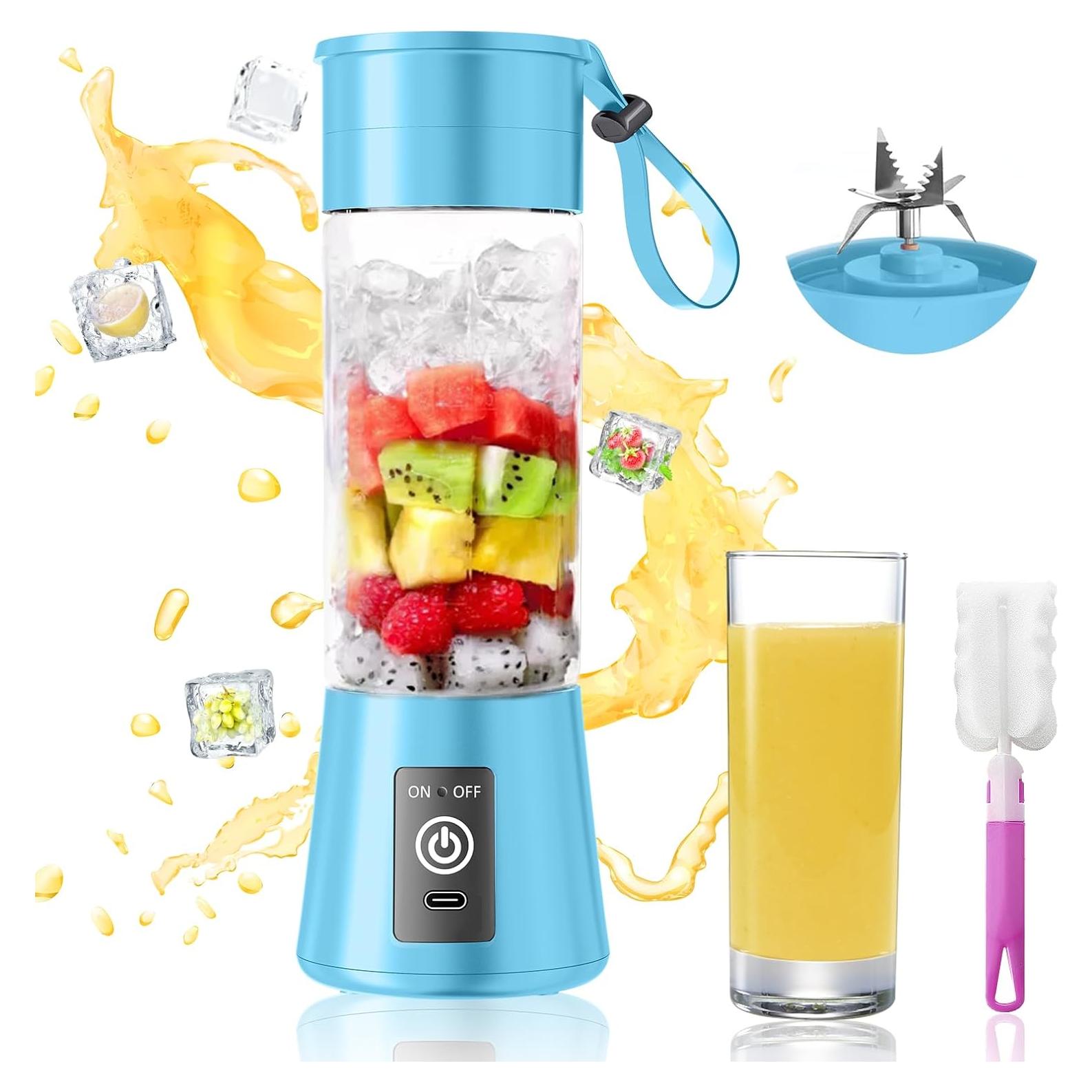 Licuadora Portátil YFIXQNSU 380ml Recargable USB 6 Cuchillas