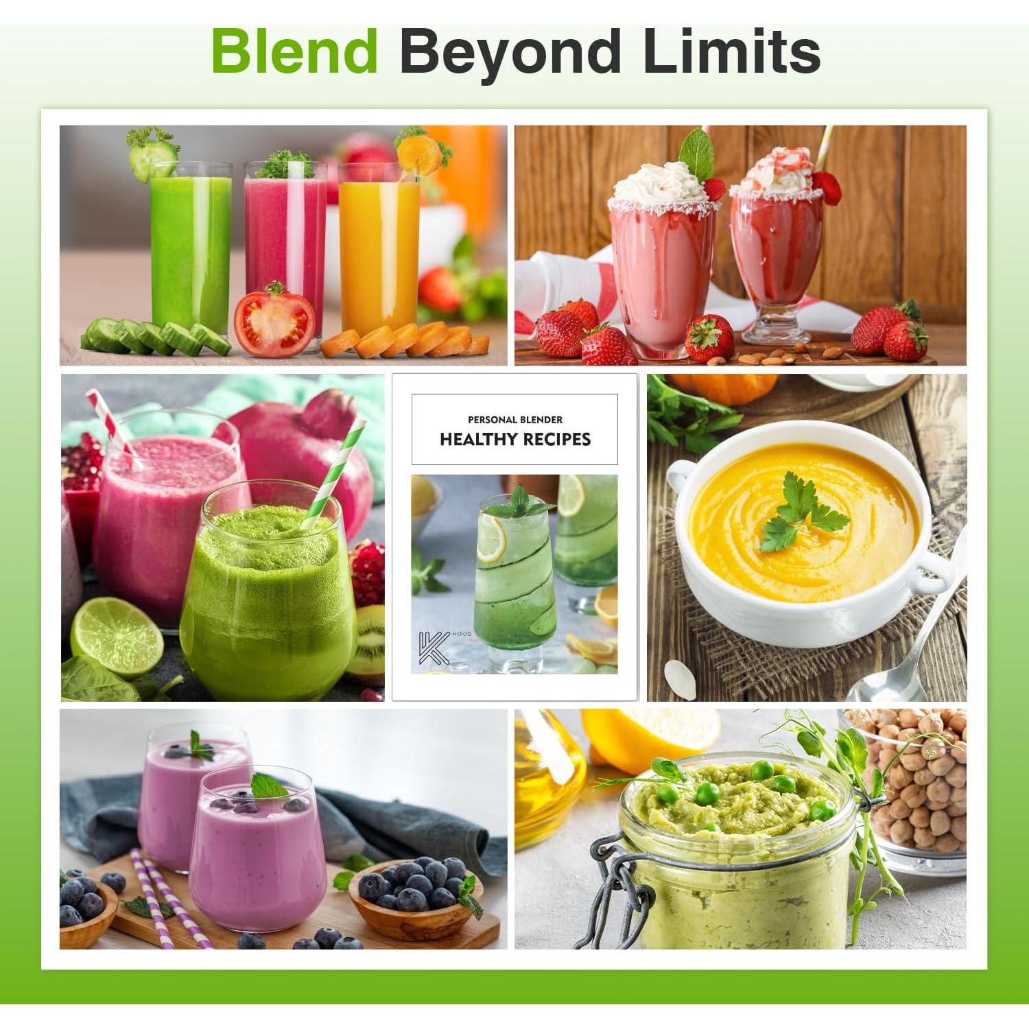 Batidora KOIOS BL319B 22000 RPM con 3 tazas de 650ml