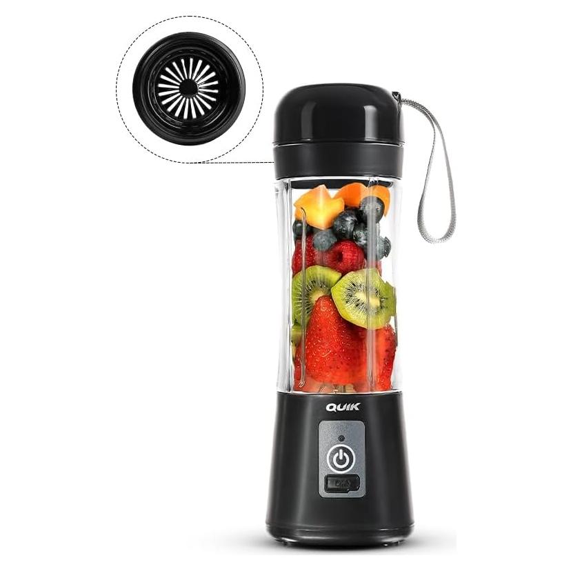 Licuadora Portátil Quik Q3 Inalámbrica 0.38L 17000 RPM Negra