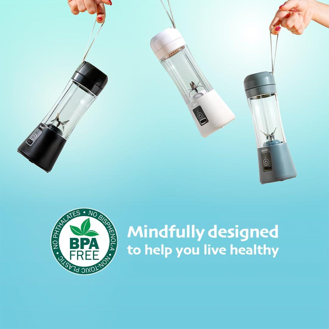 Licuadora Portátil Quik Q3 Inalámbrica 0.38L 17000 RPM Negra