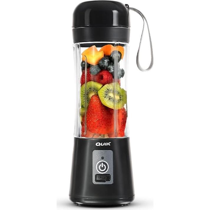 Licuadora Portátil Quik Q3 Inalámbrica 0.38L 17000 RPM Negra