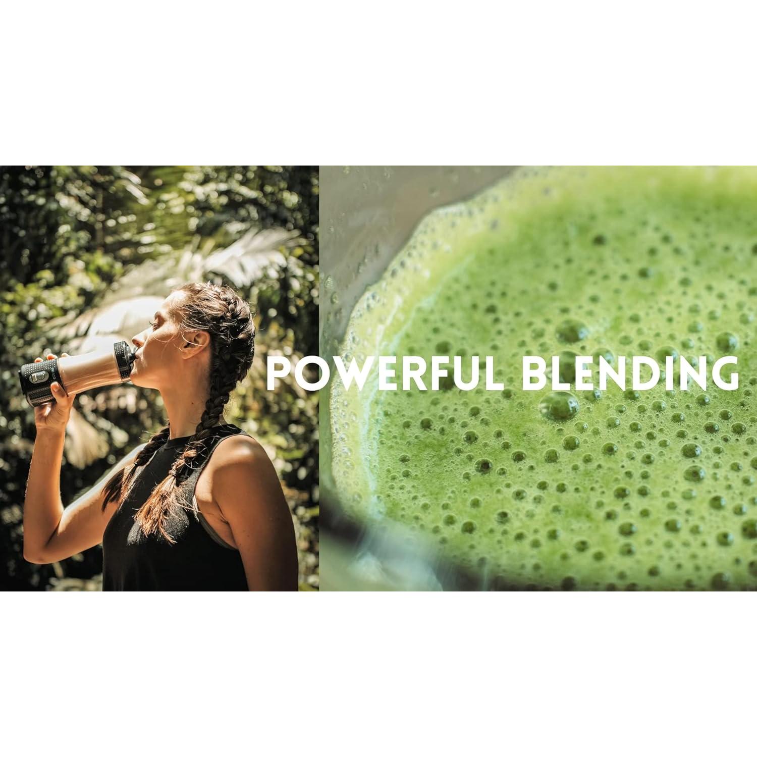 Mini licuadora portátil PWR SPORTS FRESCO 380ml USB 6 cuchillas