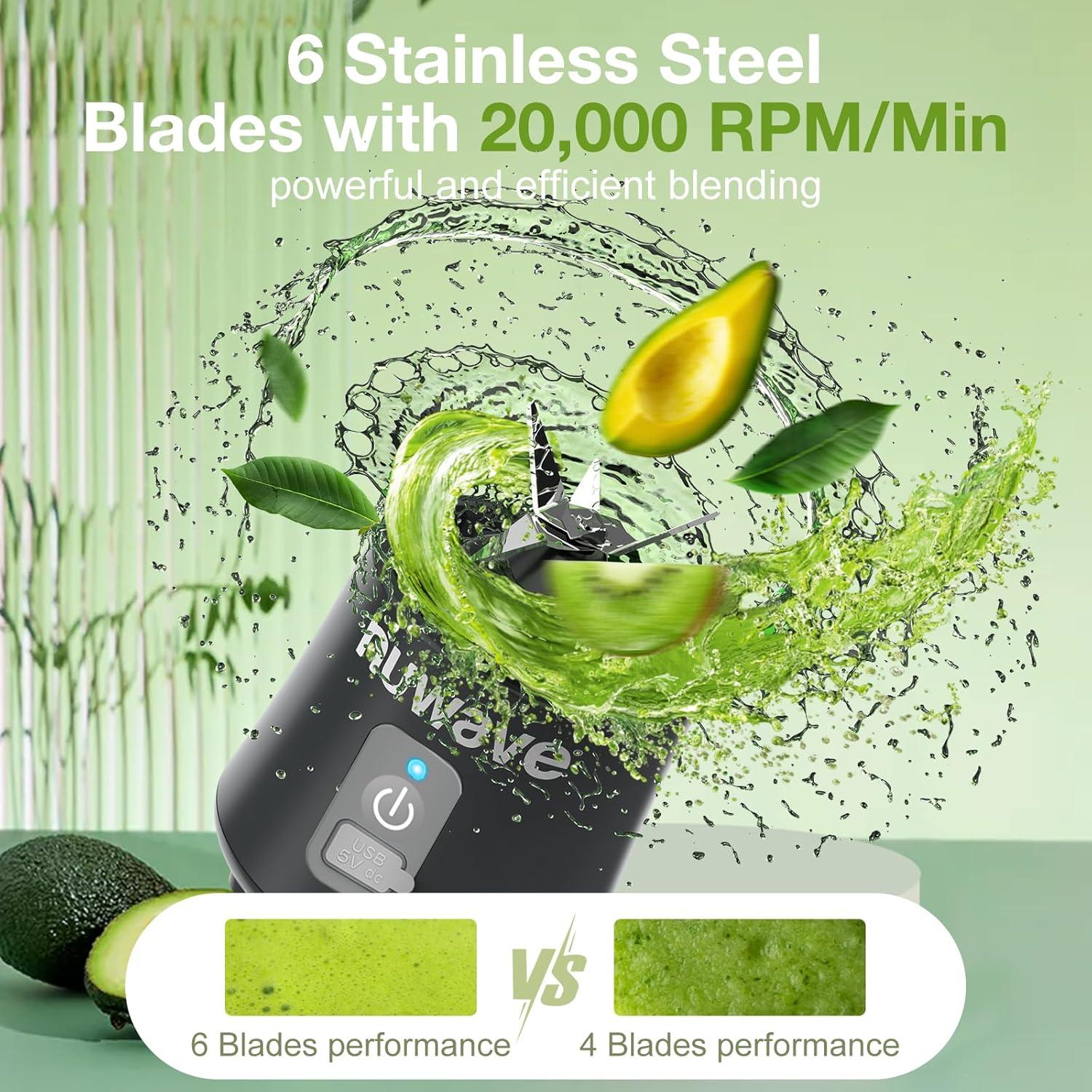 Mezclador Portátil Nuwave 16 oz Recargable Libre BPA 300W