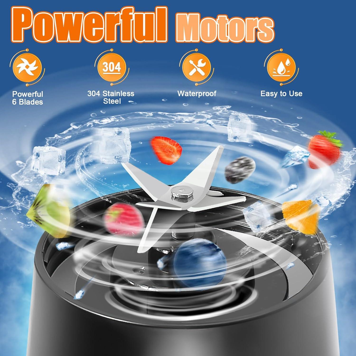 Licuadora Portátil Nicovenant 380ml USB Inalámbrica para Smoothies