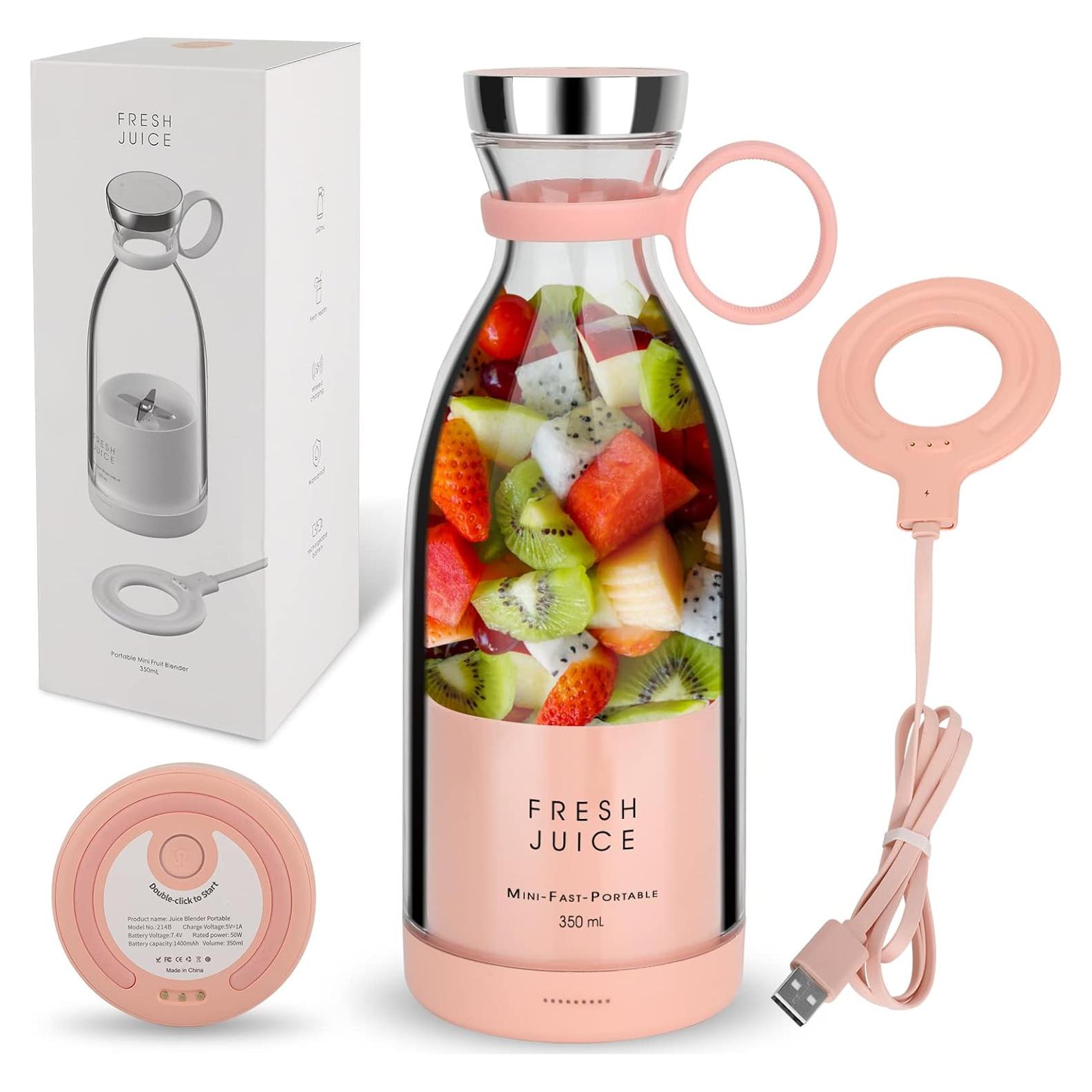 Batidora Portátil Fulangpa RX-05 Rosa 360ml USB Inalámbrica