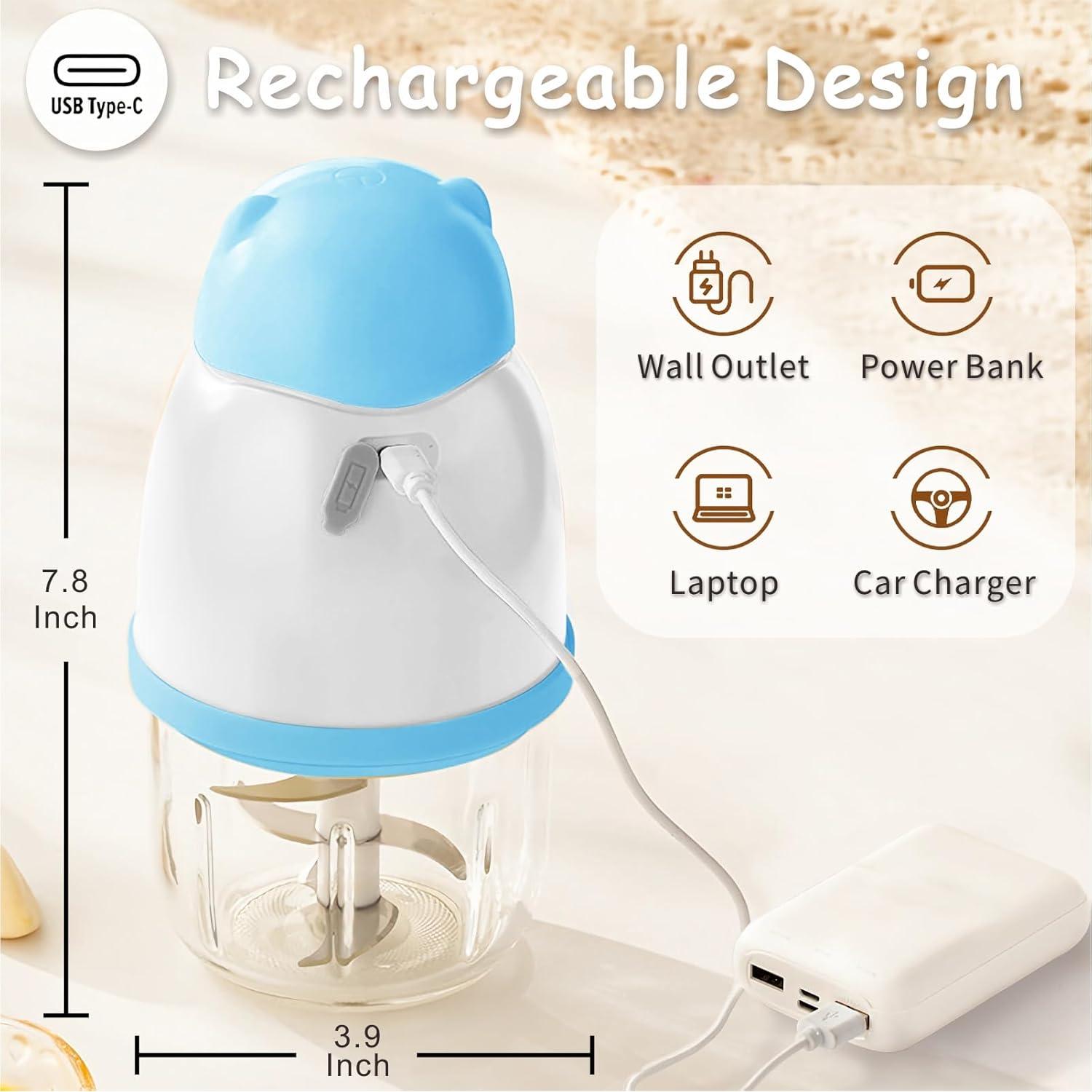 Procesador de Alimentos Inalámbrico SF SUNFUNY 350ml 6 Cuchillas