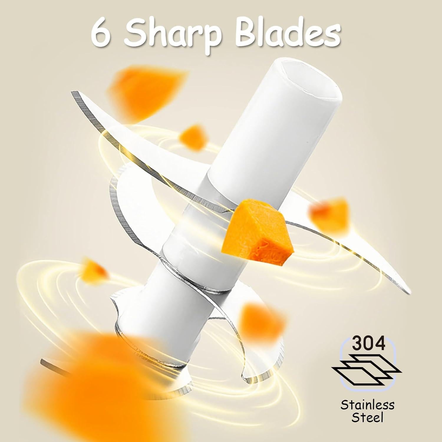 Procesador de Alimentos Inalámbrico SF SUNFUNY 350ml 6 Cuchillas