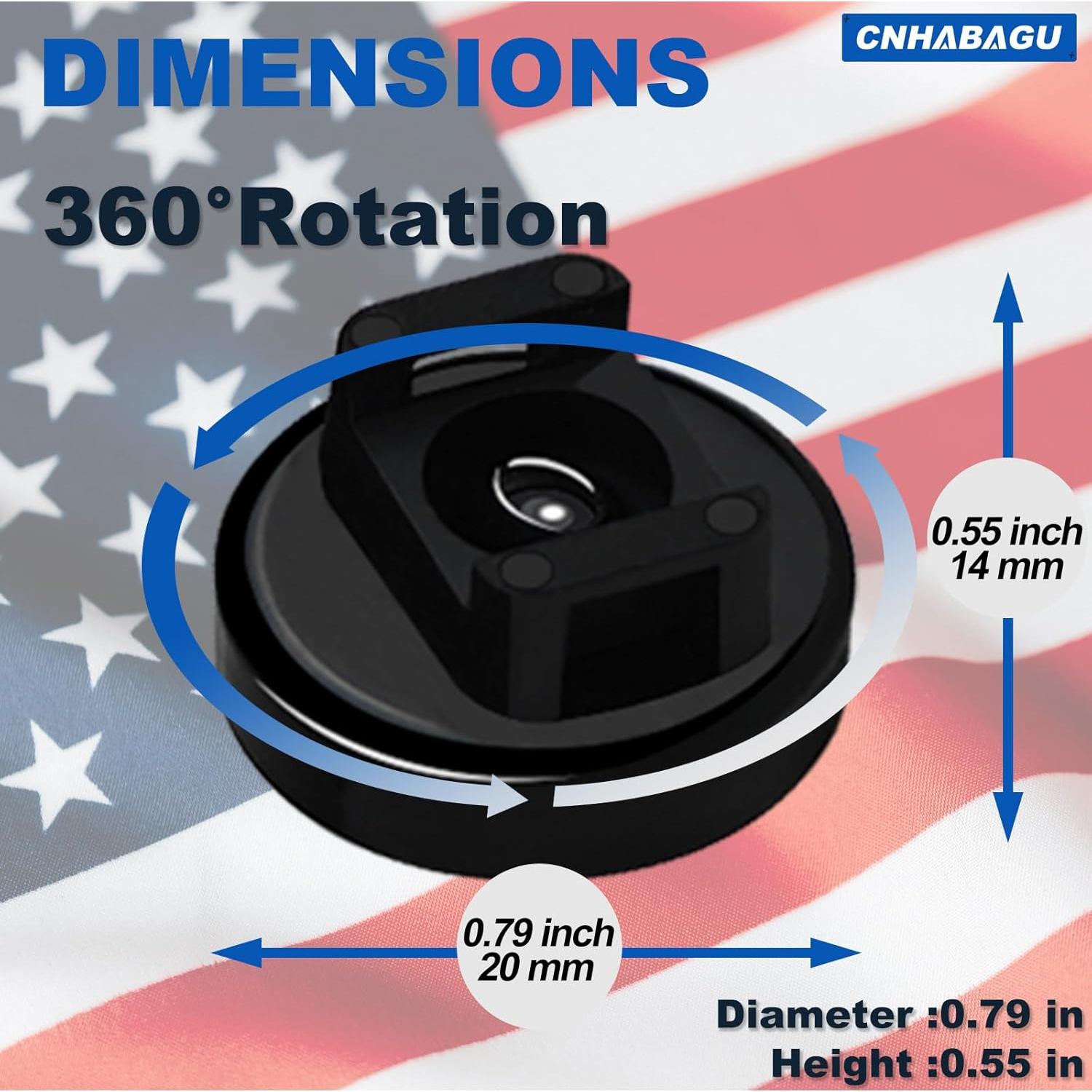 Soporte de Brida Magnética CNHABAGU 6 Piezas 11.34 kg Negro