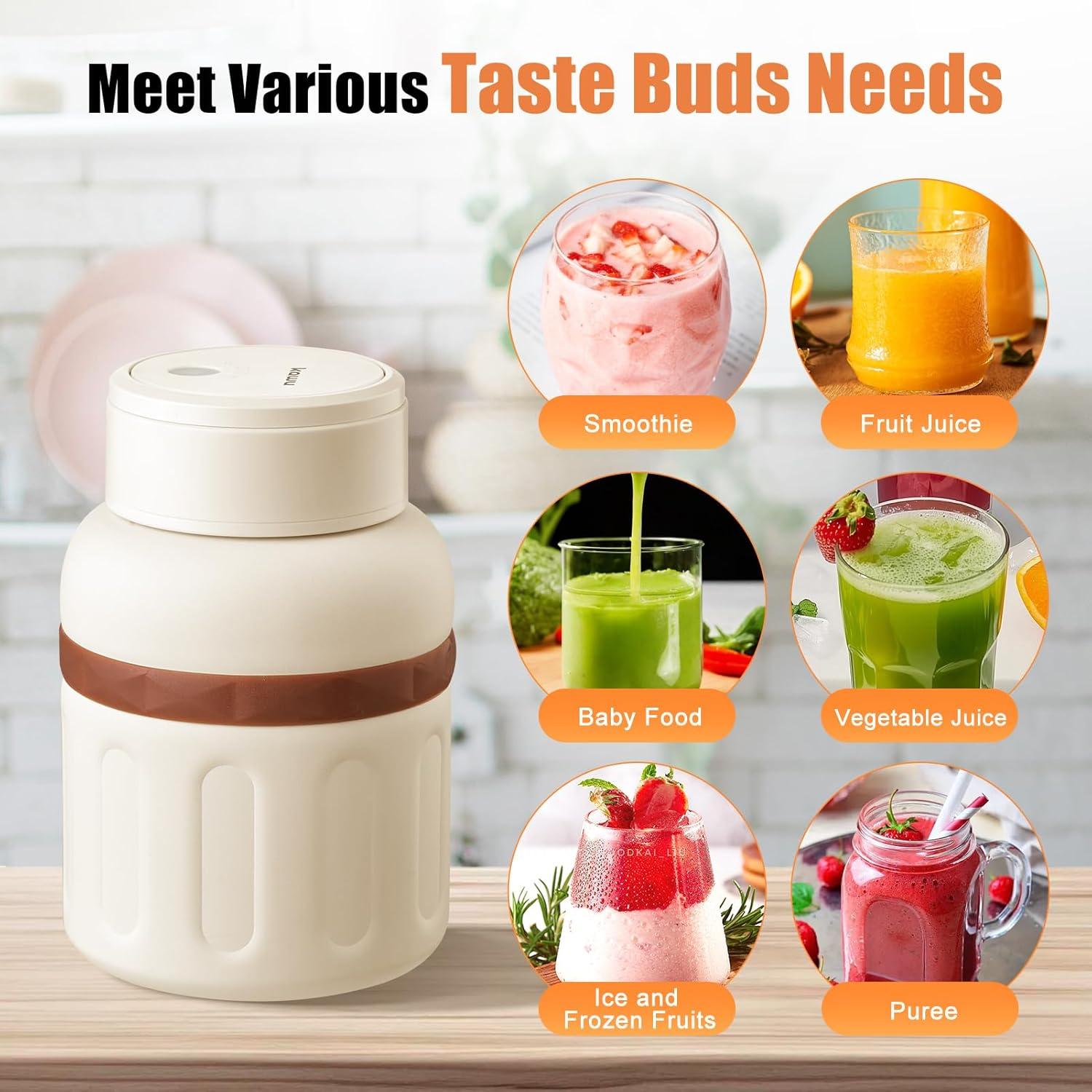 Licuadora Portátil Kawu 800ml Acero Inoxidable 316 10 Cuchillas