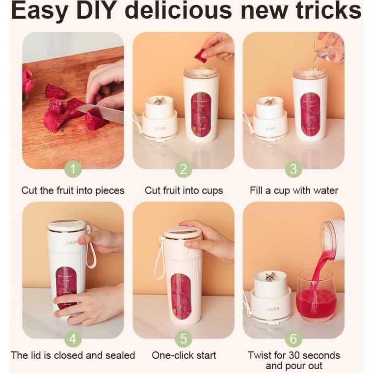 Licuadora Portátil TOGETHERTOYO 340ml USB para Smoothies