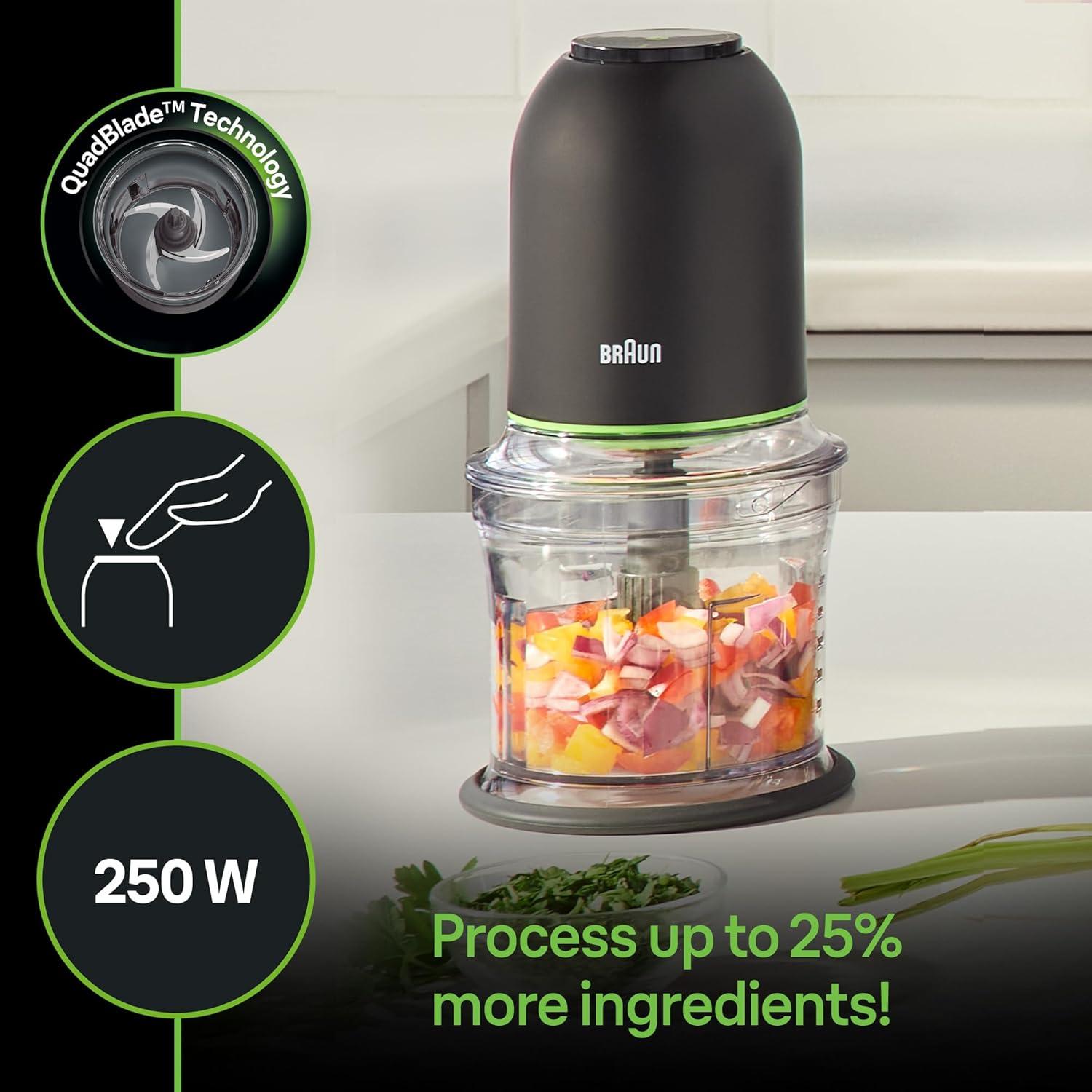 Procesador de Alimentos Mini Braun EasyPrep 4 Tazas Negro