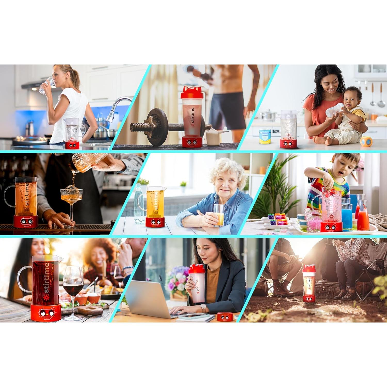 Mezclador Magnético Portátil Stirtime 600ml Sin Grumos