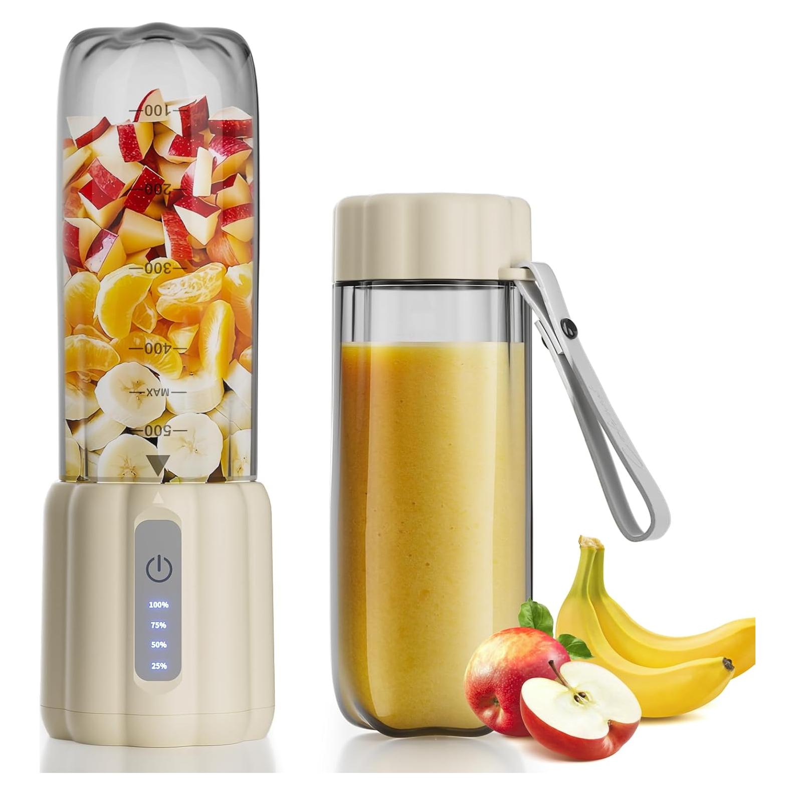 Licuadora Portátil COKUNST 500ml 6 Cuchillas USB-C para Batidos