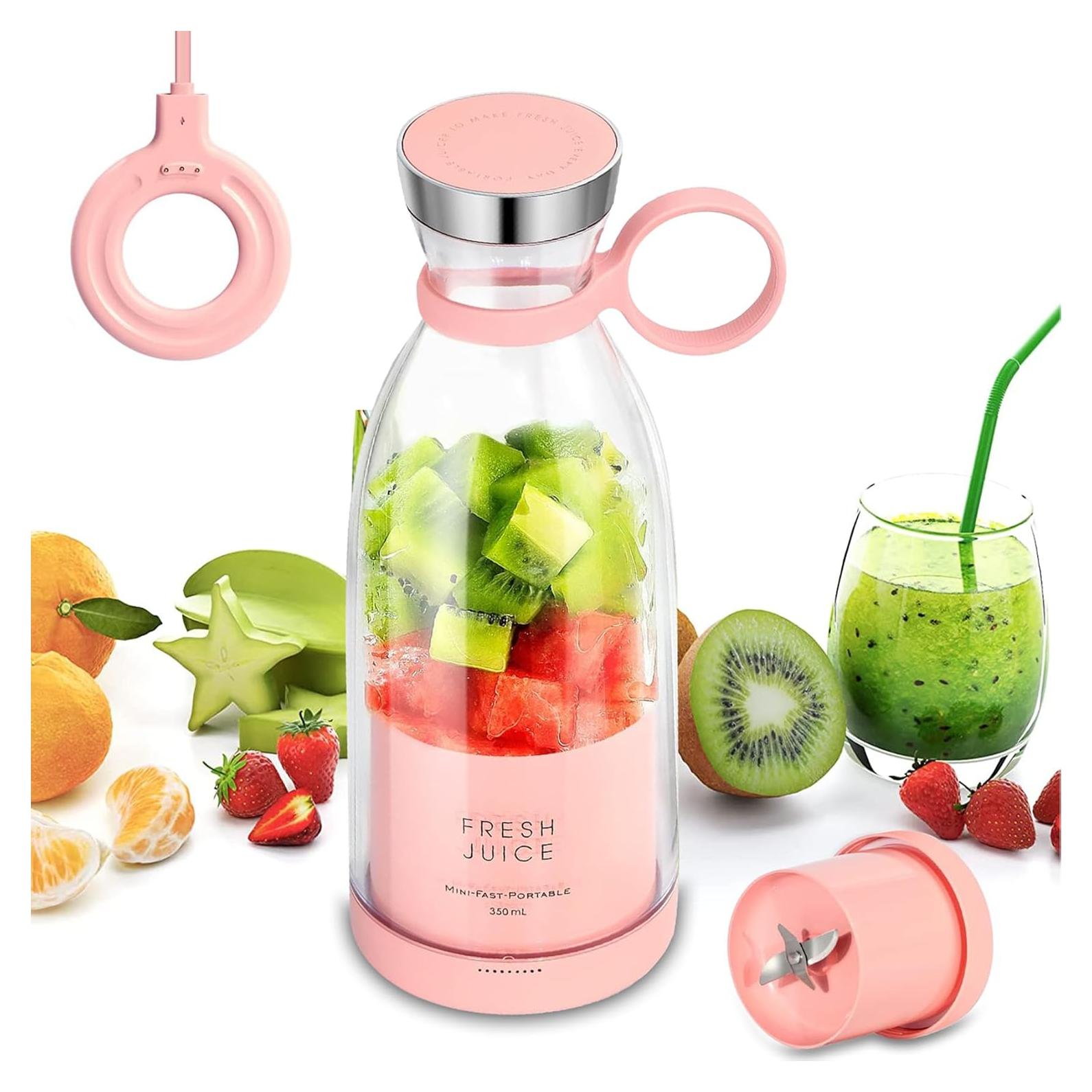 Licuadora Portátil TAPHET 350ml Inalámbrica Rosa para Jugos