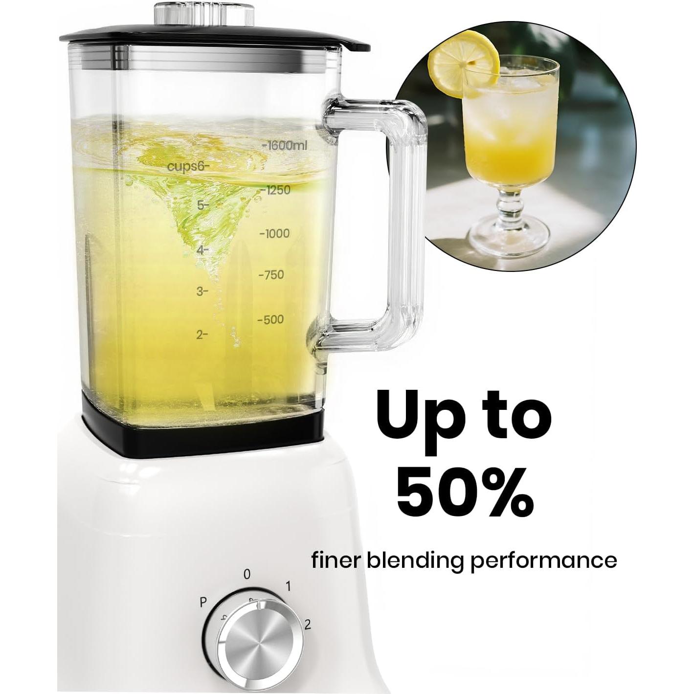 Mezclador Profesional CKemu B02 1.4L Vidrio 750W Blanco