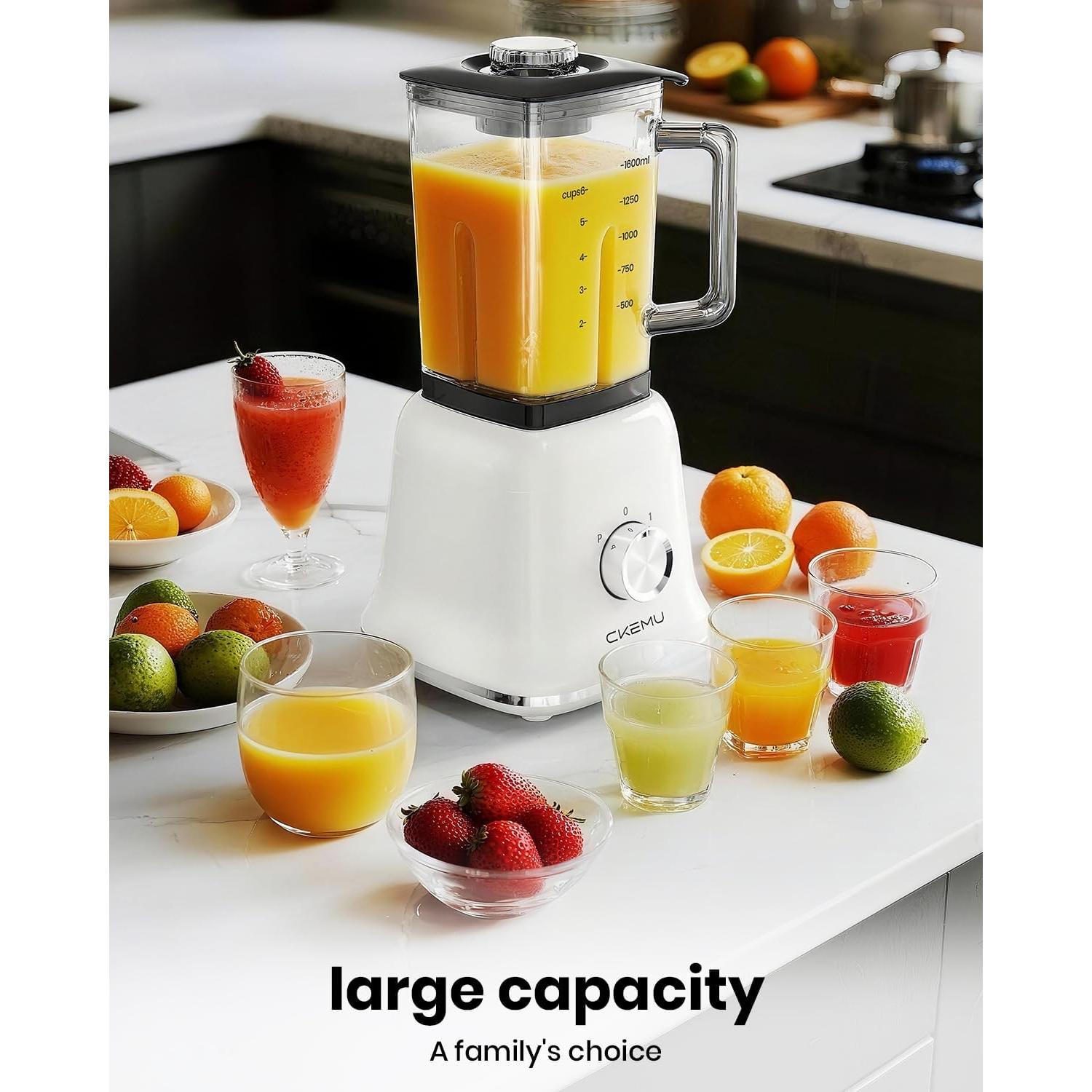 Mezclador Profesional CKemu B02 1.4L Vidrio 750W Blanco