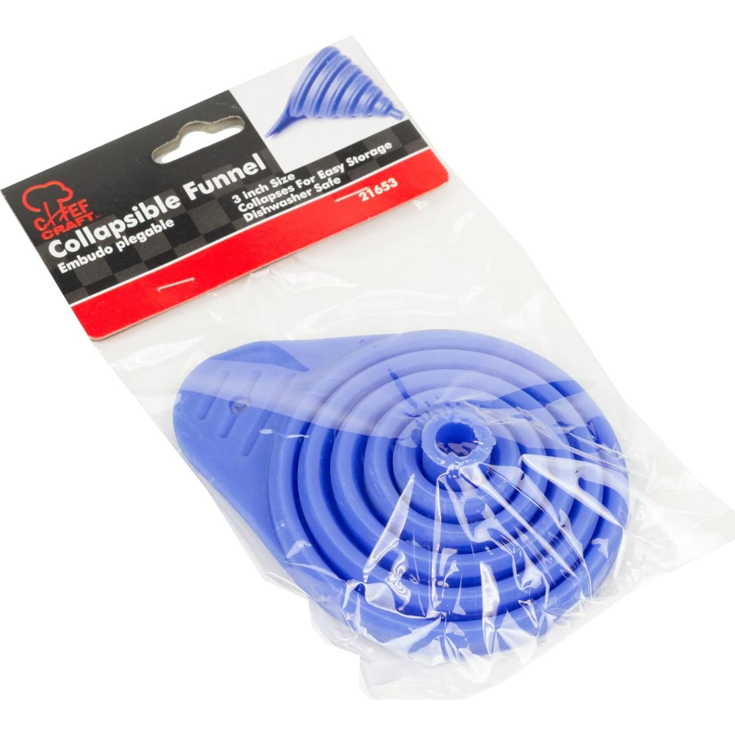 Embudo Colapsable Chef Craft Azul 7.62 cm de Diámetro