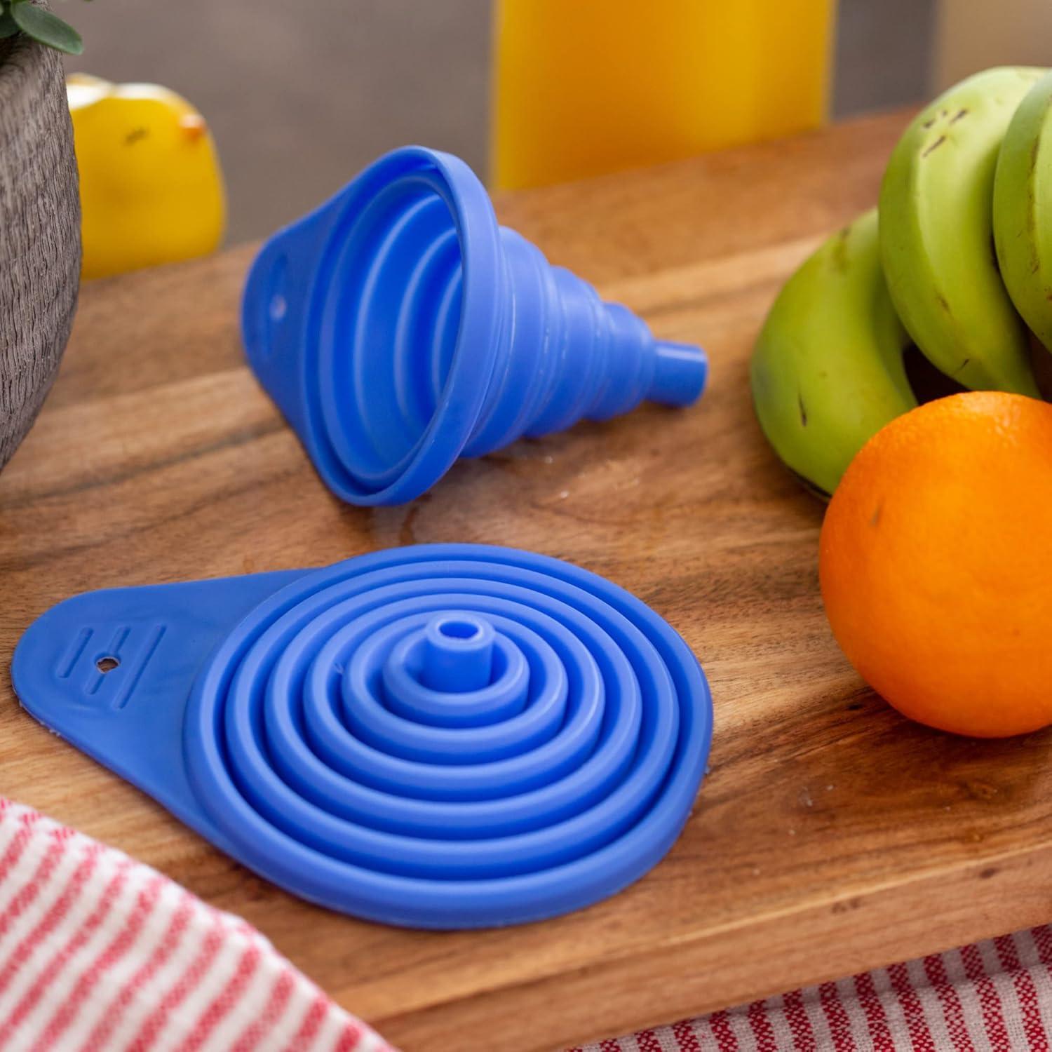 Embudo Colapsable Chef Craft Azul 7.62 cm de Diámetro