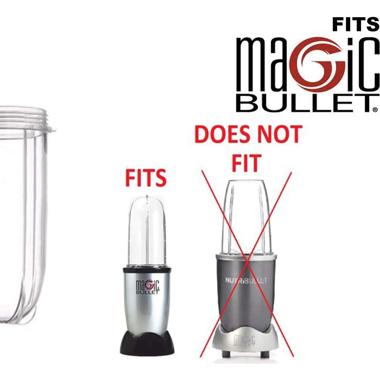 Juego de 3 tazas de repuesto 16oz Magic Bullet con tapas