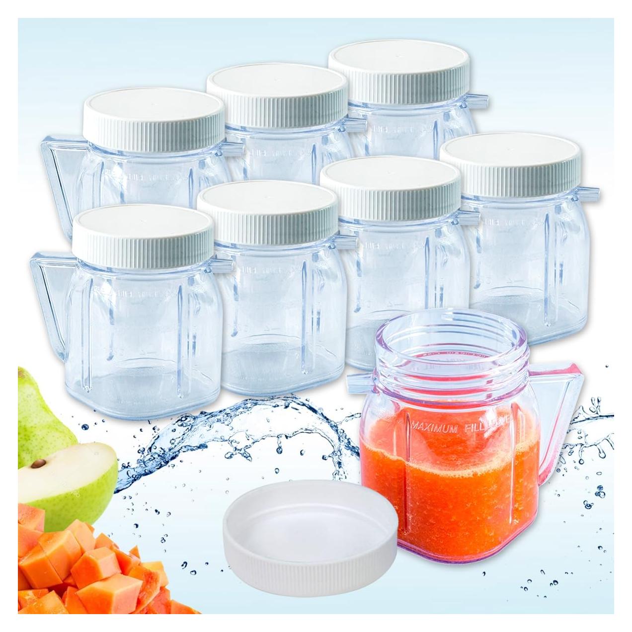 Tarros de plástico Saffire 1 taza para licuadora Oster - 8 piezas