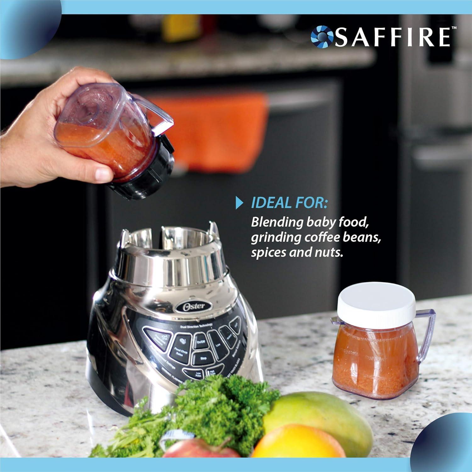 Tarros de plástico Saffire 1 taza para licuadora Oster - 8 piezas