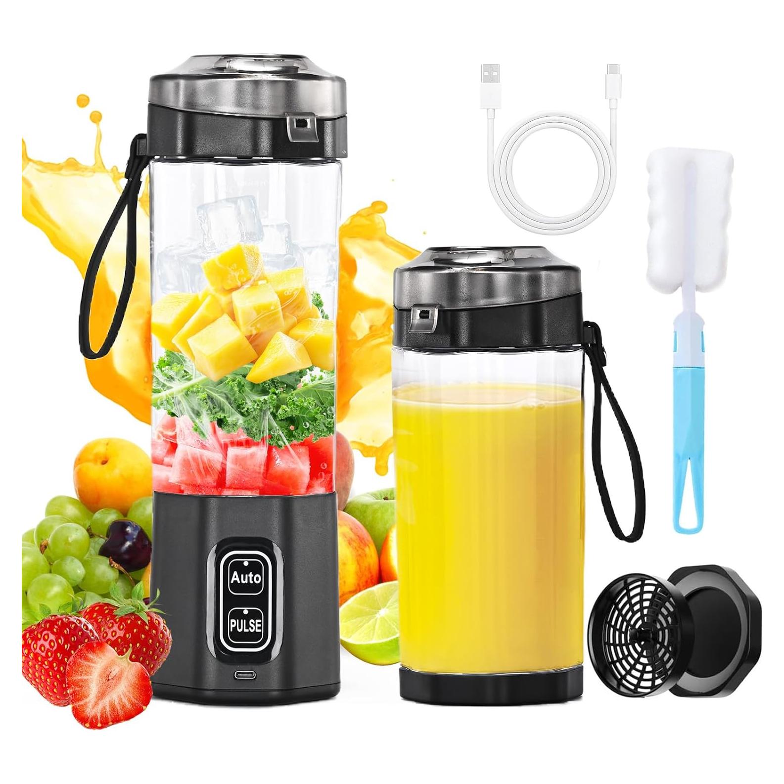 Licuadora Portátil Gugubrond 24oz con Pulso y Batería 6000mAh