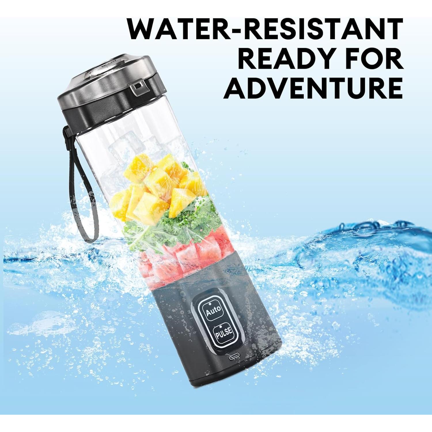 Licuadora Portátil Gugubrond 24oz con Pulso y Batería 6000mAh