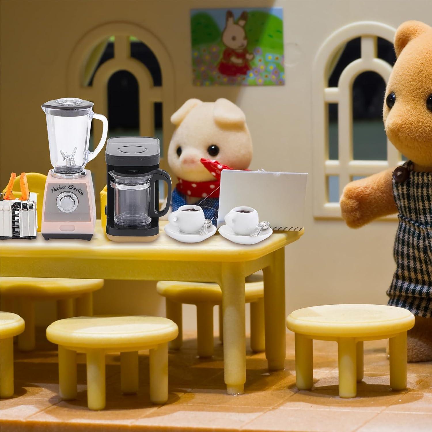 Juego de Cocina Miniatura 5 Piezas Hollowfly para Casa de Muñecas