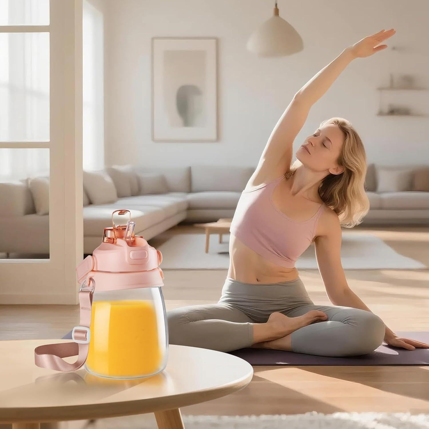 Licuadora Portátil HIFEASTS 1100ml Turbo USB-C Rosa