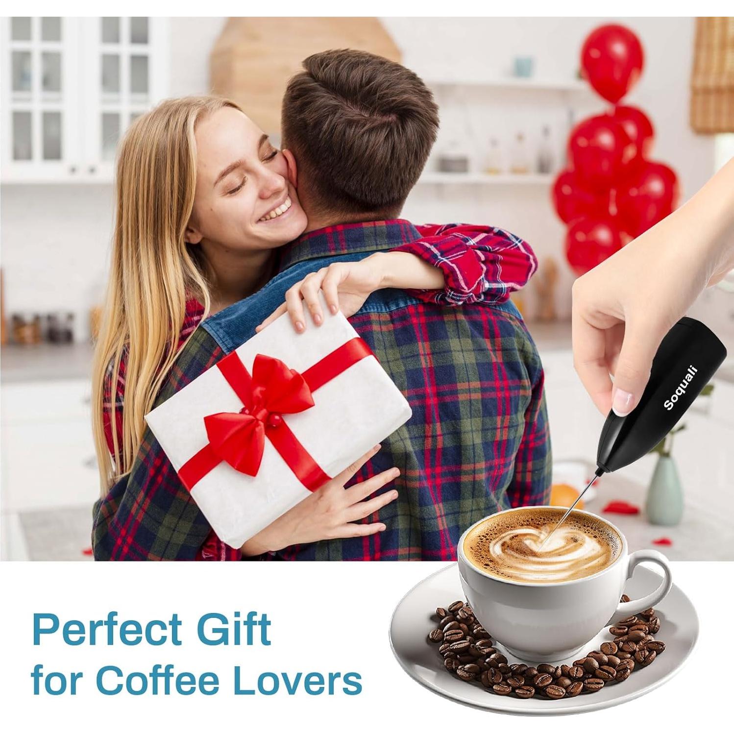 Espumador de Leche Eléctrico Soquali Portátil - 2 Baterías AA