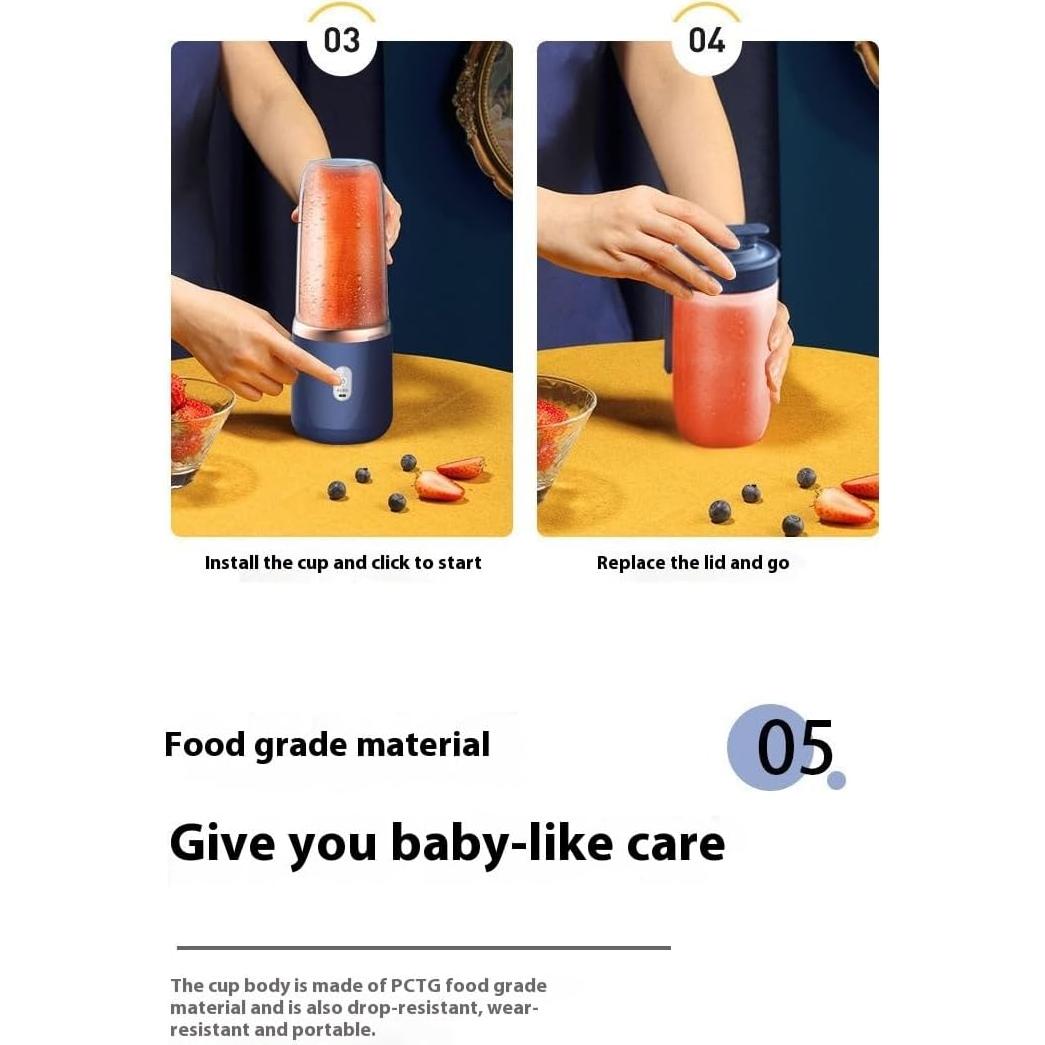 Batidora portátil ZDHFEIRUI 6 cuchillas recargable USB 400ml