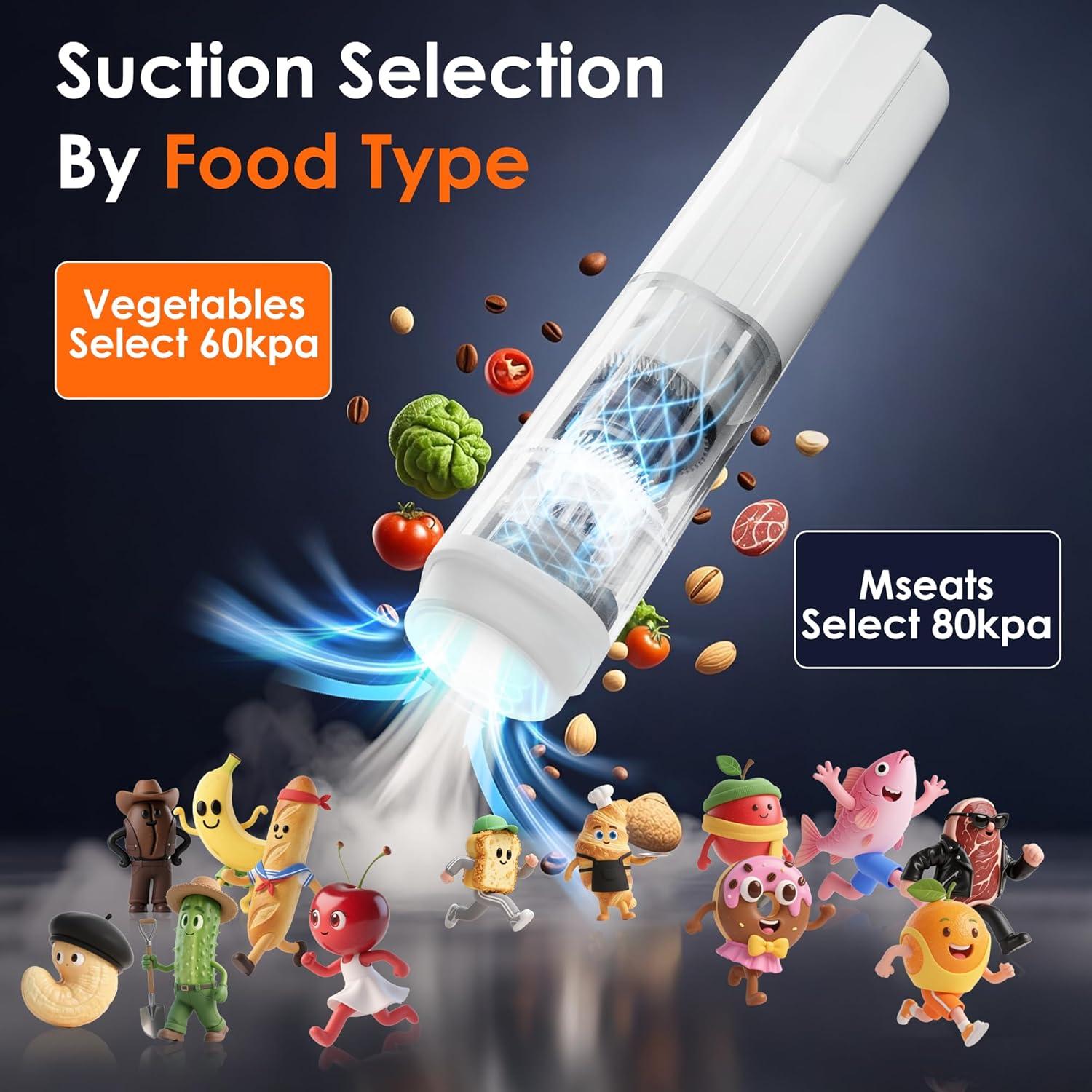 Sellador al vacío Natupo ZKJ01 portátil con 30 bolsas reutilizables