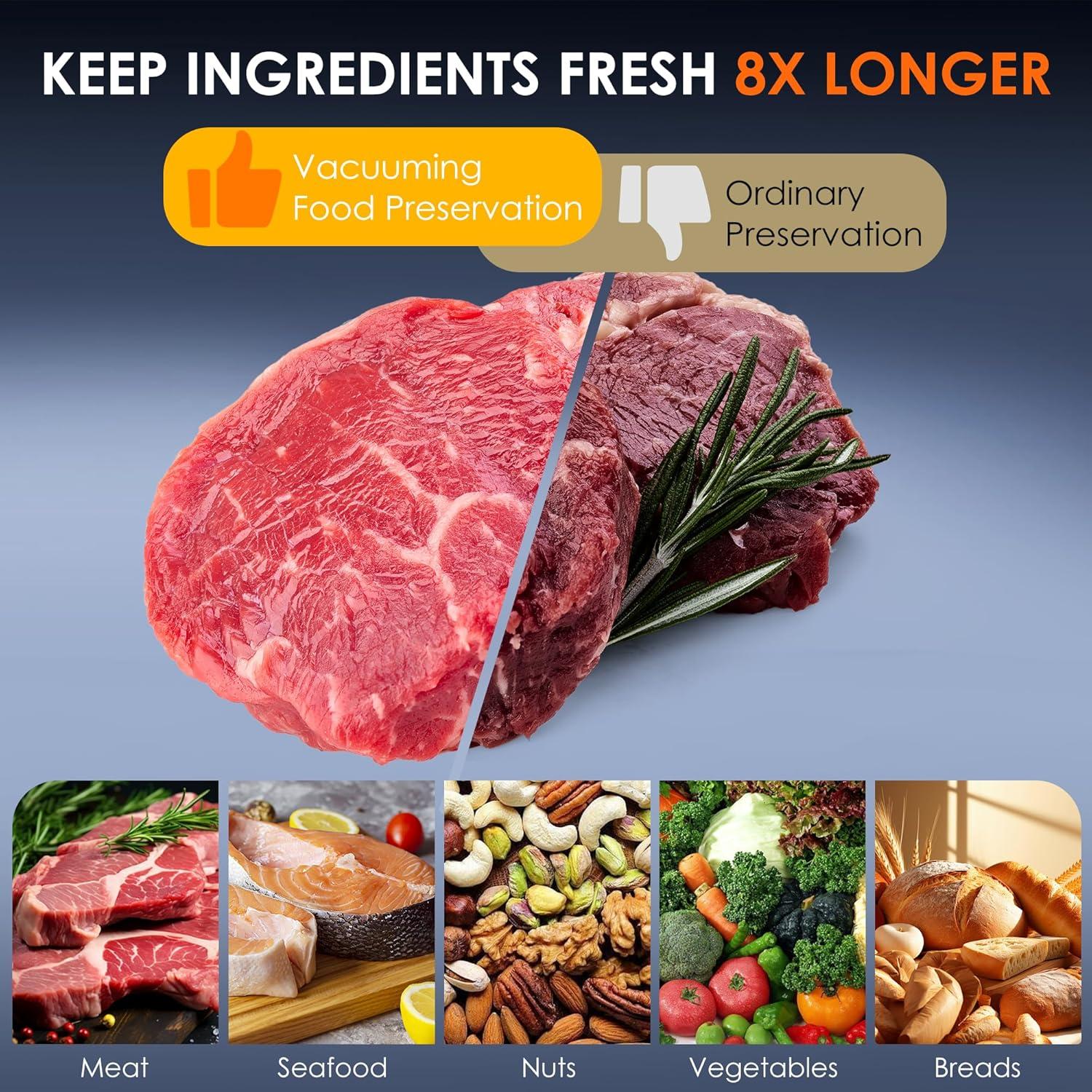 Sellador al vacío Natupo ZKJ01 portátil con 30 bolsas reutilizables