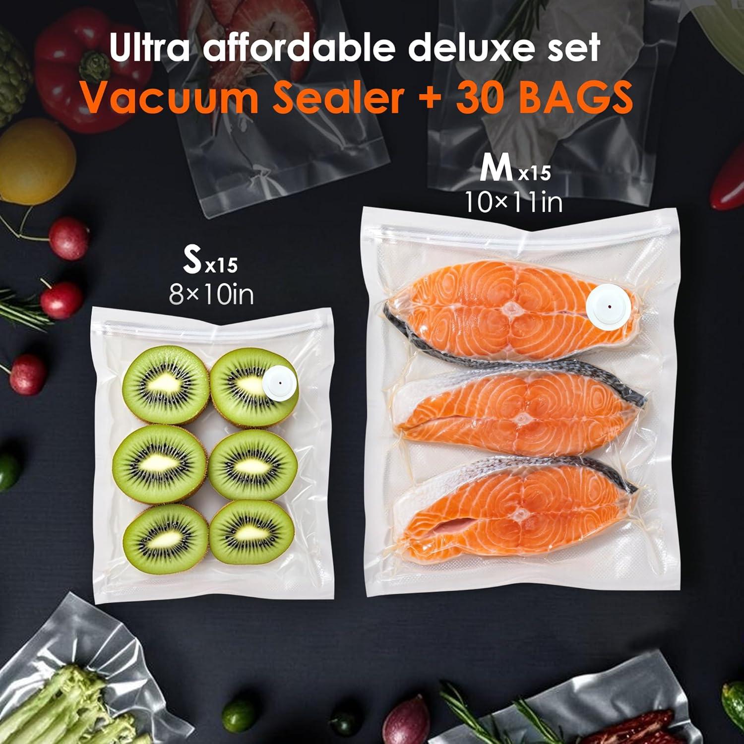 Sellador al vacío Natupo ZKJ01 portátil con 30 bolsas reutilizables