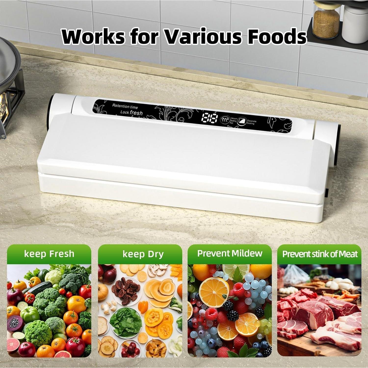 Máquina Selladora al Vacío Food Saver XSDCC122, 75KPA, Compacta