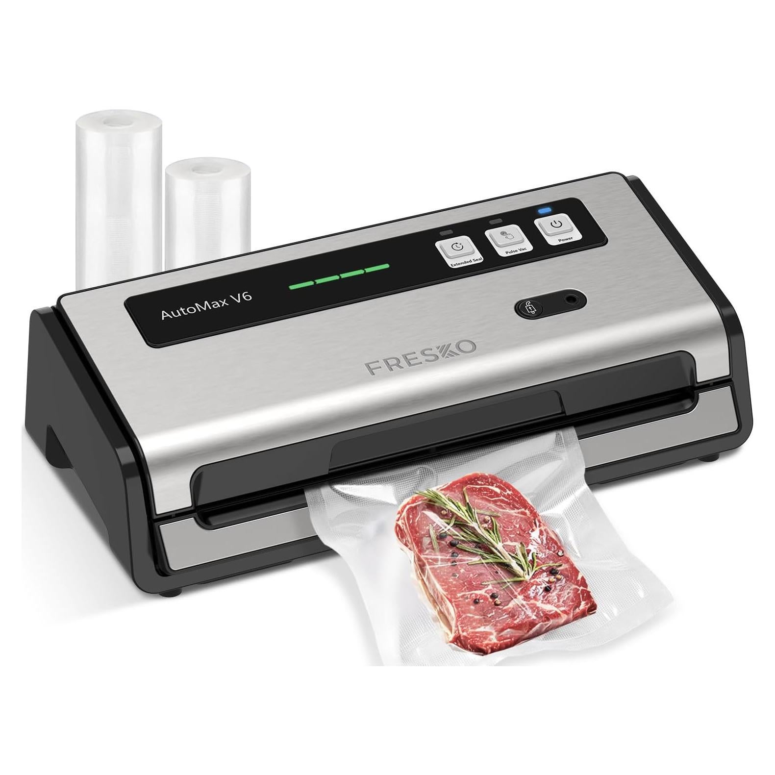 Sellador de Vacío FRESKO V6 Automático con 2 Rollos de Bolsas