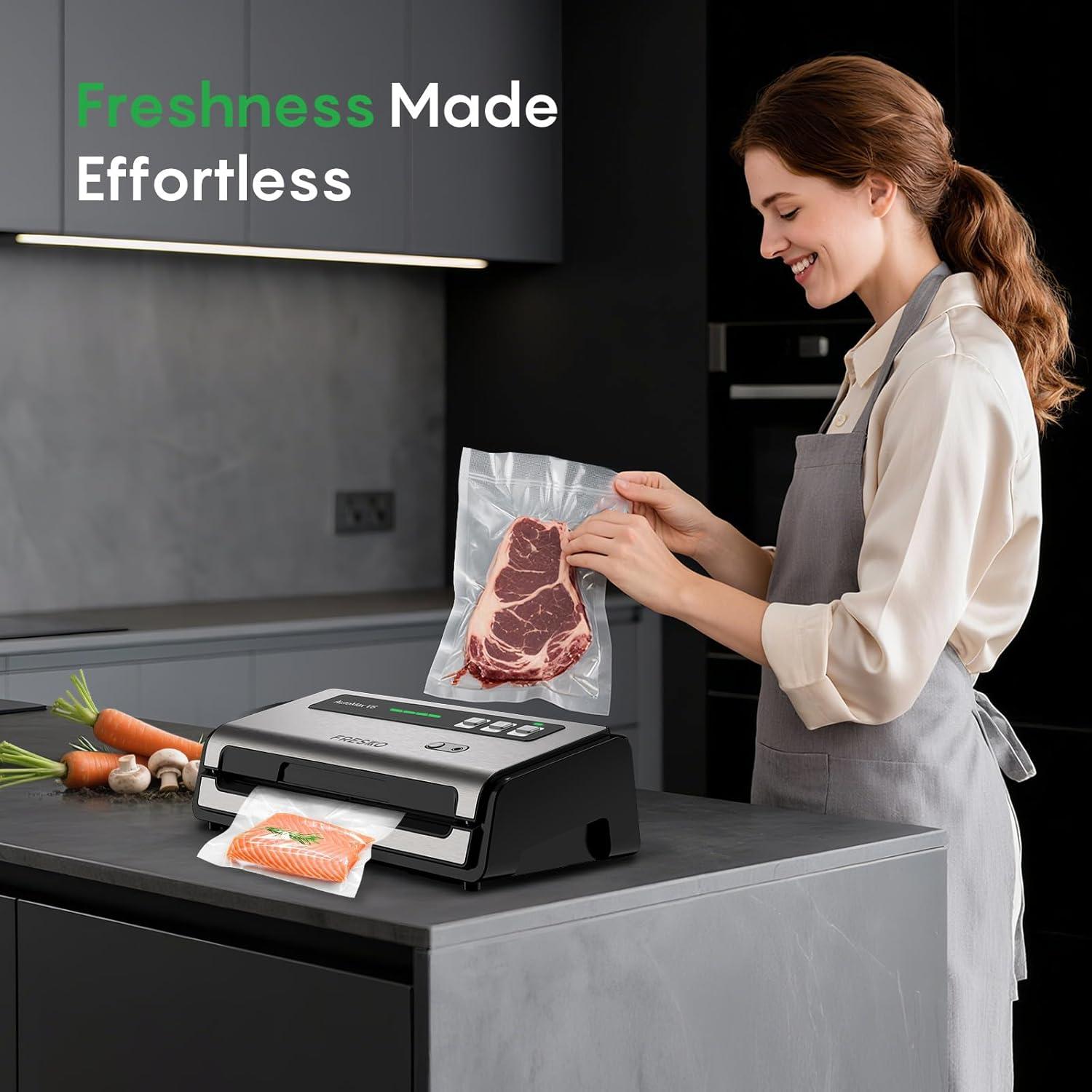 Sellador de Vacío FRESKO V6 Automático con 2 Rollos de Bolsas