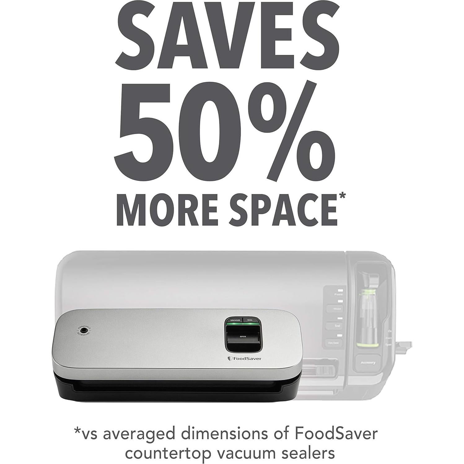 Selladora al Vacío FoodSaver 31161366 Compacta Plata 90W