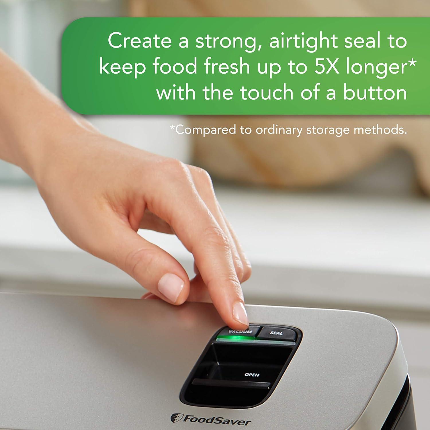 Selladora al Vacío FoodSaver 31161366 Compacta Plata 90W